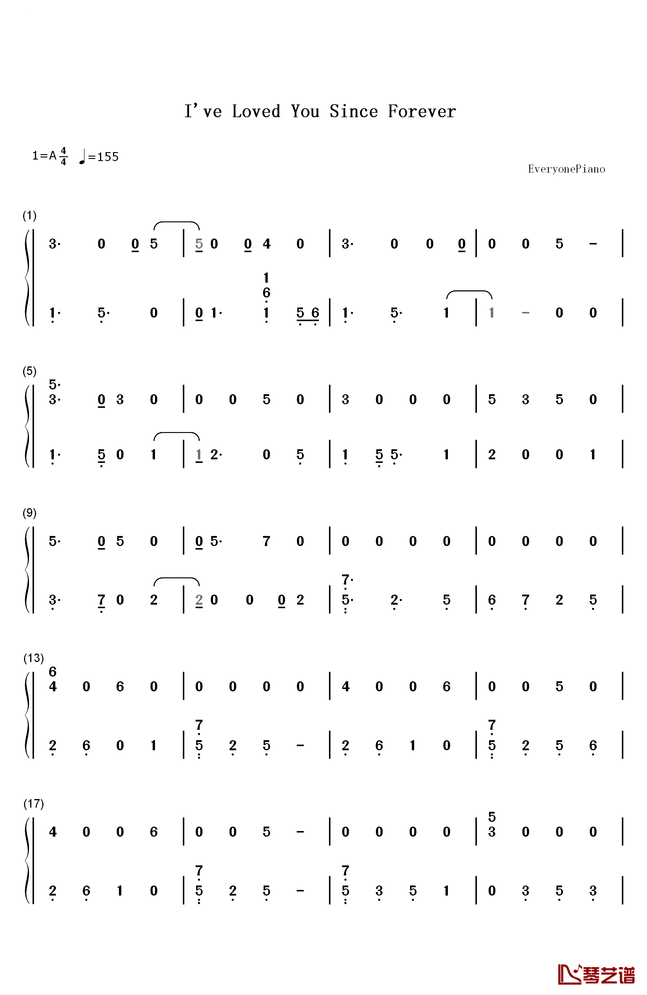 I've Loved You Since Forever钢琴简谱-数字双手-Kelly Clarkson