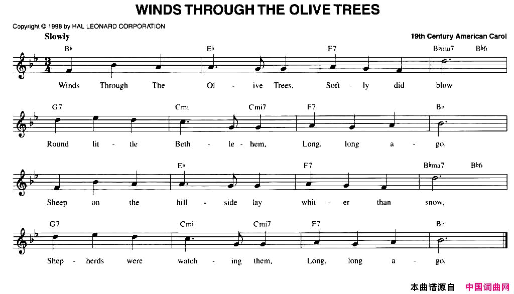 WINDSTHROUGHTHEOLIVETREES简谱